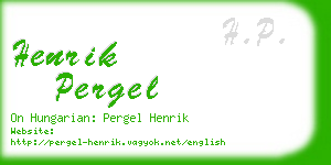 henrik pergel business card